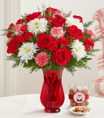 Festive Holiday Flower Bouquet