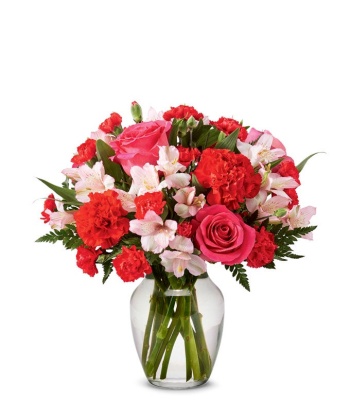 Hot Pink Roses in Vase