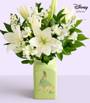 Lily Flower Bouquet in Keepsake Jar