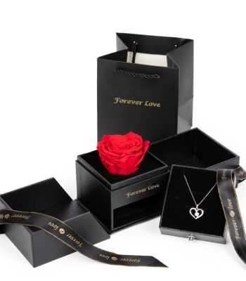 Rose And Necklace Gift Set