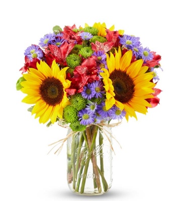 Sunflowers And Alstroemeria Flower Bouquet