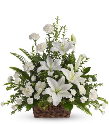 Sympathy Flowers Basket