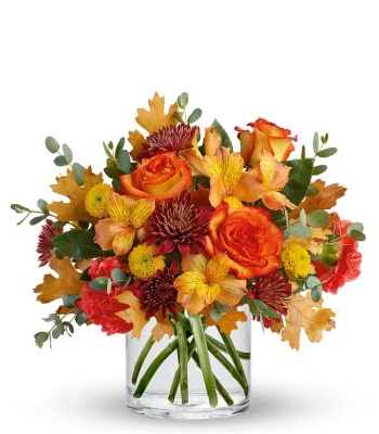 Thanksgiving Flowers in Vase