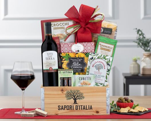 Viti Della Terra Sangiovese Red Wine Gift Basket