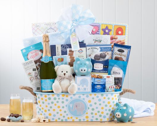 Wine Gift Basket - Baby Boy