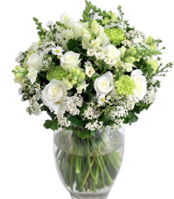 Green & White Spring Bouquet